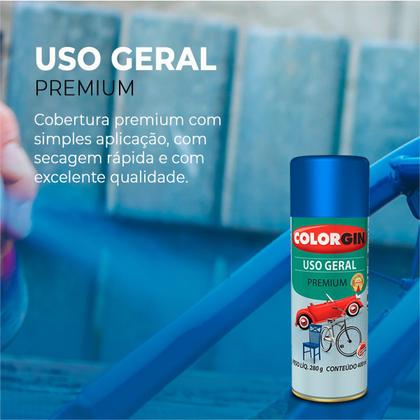 Imagem de Tinta Spray Premium Uso Geral Alto Rendimento 400ml Kit C/3