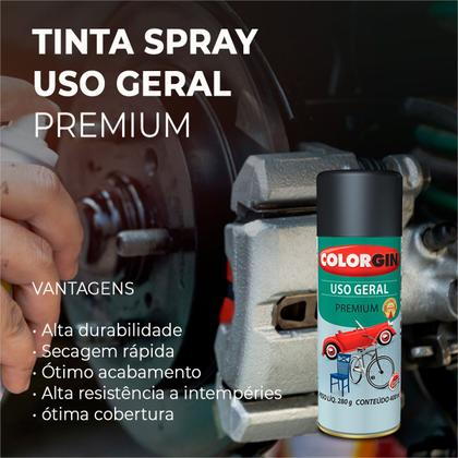 Imagem de Tinta Spray Premium Uso Geral Alto Rendimento 400ml Kit C/3