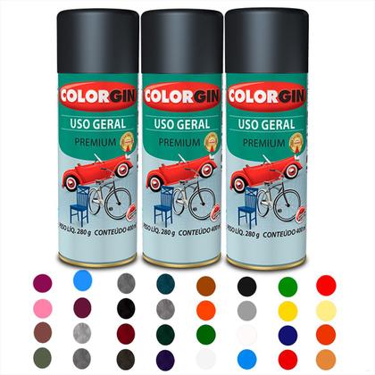 Imagem de Tinta Spray Premium Uso Geral Alto Rendimento 400ml Kit C/3