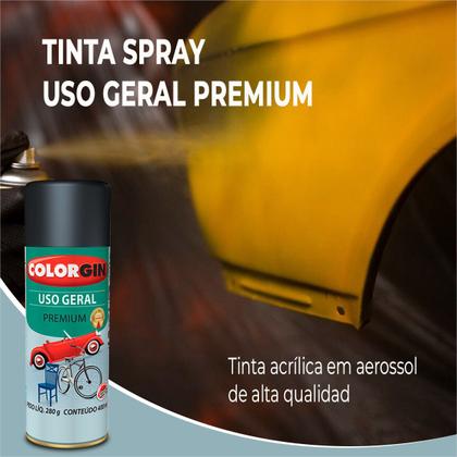 Imagem de Tinta Spray Premium Uso Geral Alto Rendimento 400ml Kit C/3
