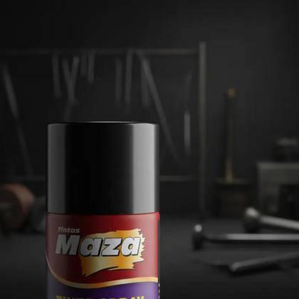 Imagem de Tinta Spray Preto Semi Brilho Maza Automotivo Secagem Rápida