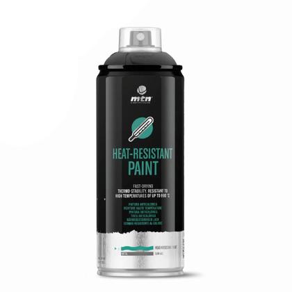 Imagem de Tinta Spray Resistente Ao Calor Preto 400Ml Pro Mtn