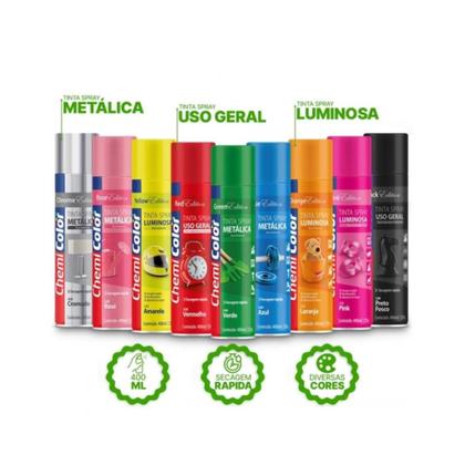 Imagem de Tinta Spray Uso Geral Cinza Claro 400ml Chemicolor