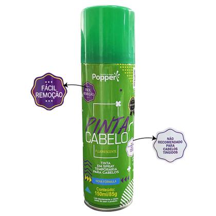 Imagem de Tinta Temporária 150ml Cabelo Verde Fluorescente Carnaval Festa Fantasia Halloween