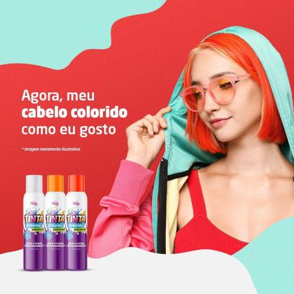 Imagem de Tinta Temporária Spray Vermelho 150ml  My Party - Aeroflex