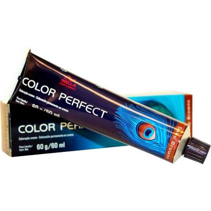 Imagem de Tintura Color Perfect 6/77 Louro Escuro Marrom Intenso 60g Wella