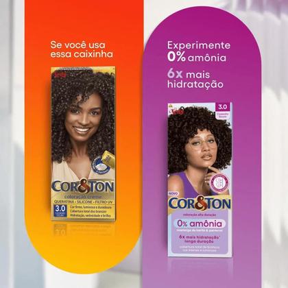 Imagem de Tintura Cor&Ton Niely 0% Amônia 3.0 Castanho Escuro