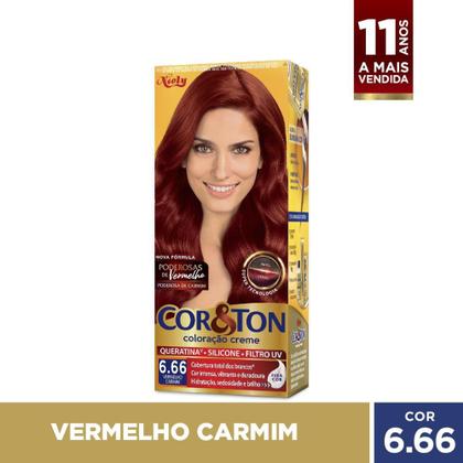 Imagem de TINTURA COR & TON PROF LOURO ESCURO VERMELHO 6.66 kit/ 2unidades