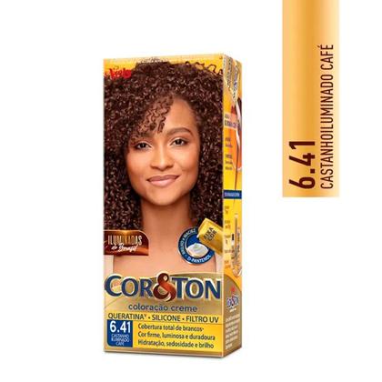 Imagem de Tintura Creme Cor&Ton Niely Castanho Iluminado Café 6.41