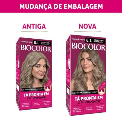 Imagem de Tintura de Cabelo Biocolor Louro Cinza Claro Estiloso 8.1