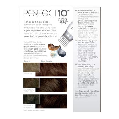 Imagem de Tintura de cabelo Clairol Nice'n Easy Perfect 10 5G Marrom Dourado Médio