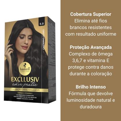 Imagem de Tintura Kit Color Pratic 5.0 Castanho Claro Haskell