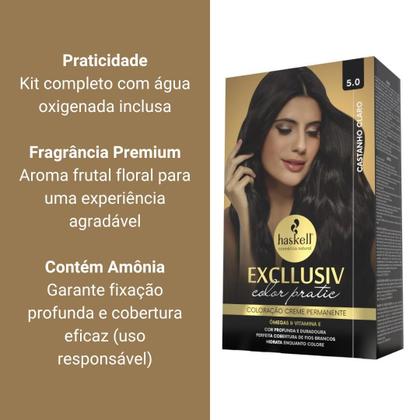 Imagem de Tintura Kit Color Pratic 5.0 Castanho Claro Haskell
