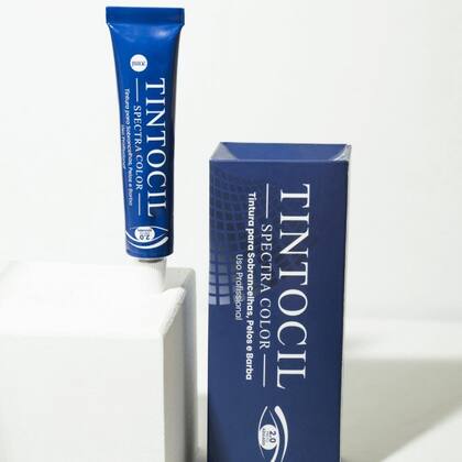 Imagem de Tintura Para Sobrancelhas Barba Com Oxidante Tintocil Spectra Color 2.0 Preto Azulado