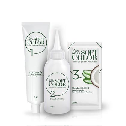Imagem de Tintura Soft Color Sem Amônia Louro Acinzentado 71 Kit