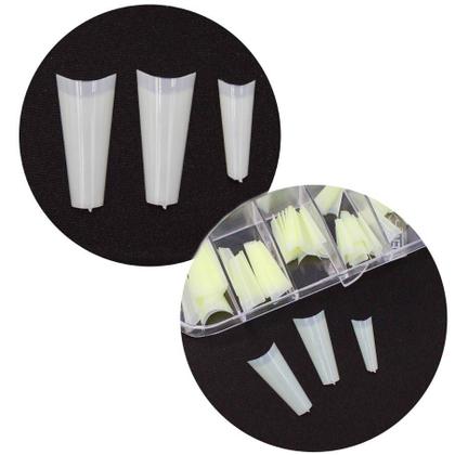 Imagem de Tips d&z ballerina com borda de encaixe plástico abs natural