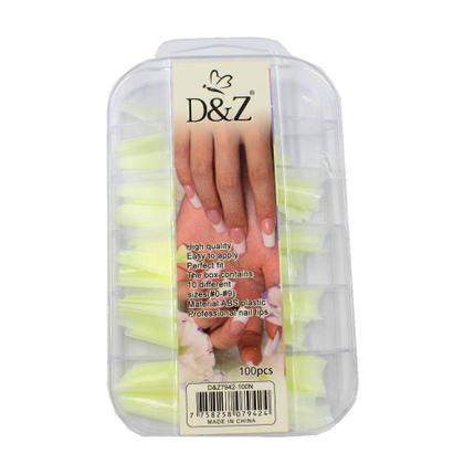 Imagem de Tips d&z ballerina com borda de encaixe plástico abs natural