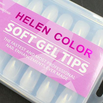 Imagem de Tips soft gel helen color stiletto 240un alongamento unhas