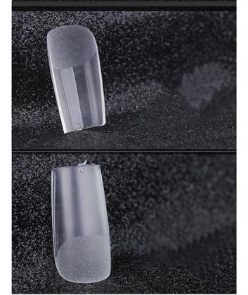 Imagem de Tips Soft Gel Transparente Matte Unha Postiça Quadrada C/500