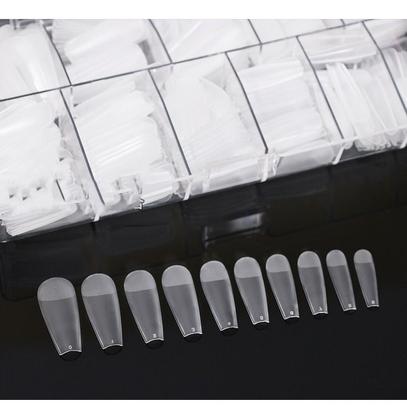 Imagem de Tips Soft Gel Transparente Matte Unha Postiça Quadrada C/500