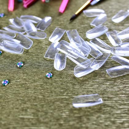 Imagem de Tips Unhas Postiças 100 Unid p/ Alongamento Extensão de Unha