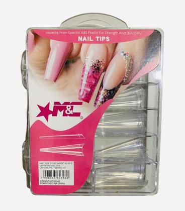 Imagem de Tips Vamp Stiletto Transparente Unha Postiça De Gato 100Un