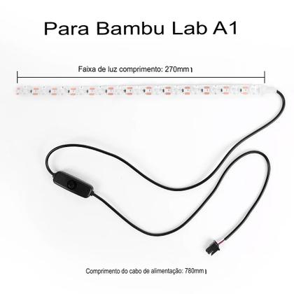 Tira De Luz LED Para Impressora 3D Bambu Lab A1 - Luz De Preenchimento 24V | Brasil