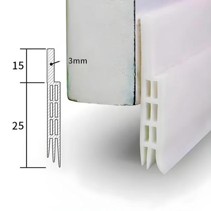 Imagem de Tira de Vedação Inferior para Porta - Autoadesiva, 1 Metro, Isolamento Acústico e à Prova de Vento