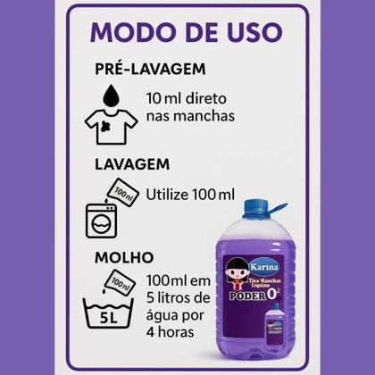 Imagem de Tira Manchas Líquido Galão 5L Karina Poder O2