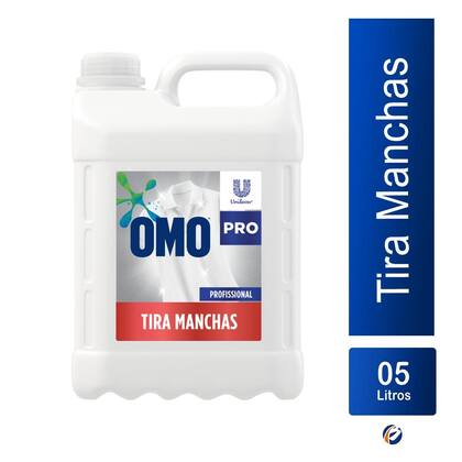 Imagem de Tira Manchas Omo Profissional 5L Líquido Galão Sem Cloro Roupas Brancas e Coloridas Alvejante Seguro