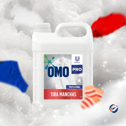 Imagem de Tira Manchas Omo Profissional 5L Líquido Galão Sem Cloro Roupas Brancas e Coloridas Alvejante Seguro