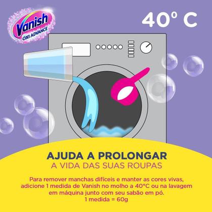 Imagem de Tira Manchas Po Vanish Oxi Advance 390g Roupas Coloridas