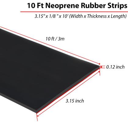 Imagem de Tiras de borracha autoadesivas de neoprene 8 mm x 80 mm x 3 m