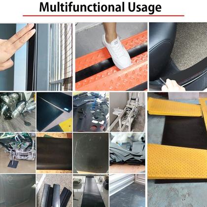 Imagem de Tiras de borracha autoadesivas de neoprene 8 mm x 80 mm x 3 m