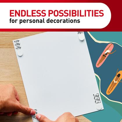 Imagem de Tiras de pôster adesivas Command, pacote com 60 unidades, brancas sem danos