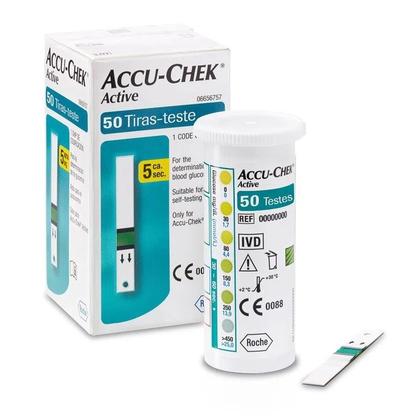 Imagem de Tiras Para Medição de Glicose Accu-Chek Active 50 Un - Roche