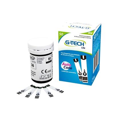 Imagem de Tiras Reagentes Medição de Glicose G-Tech Lite 50Un - G-Tech