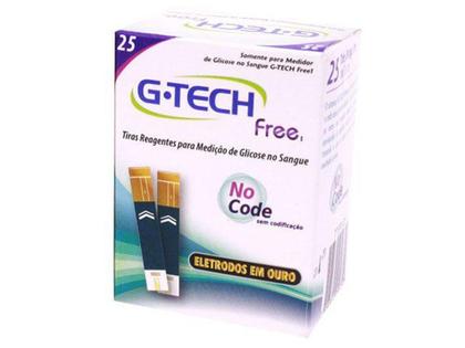 Imagem de Tiras Reagentes p/ Medição de Glicose 25 Unidades - G-Tech Free1