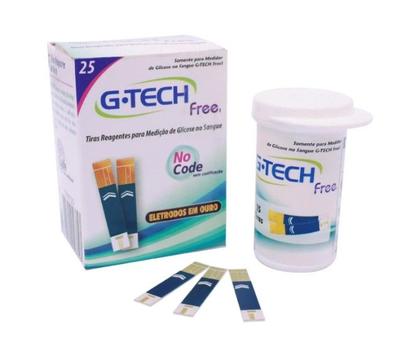 Imagem de Tiras Reagentes para Medição de Glicose G-Tech Free com 25 unidades