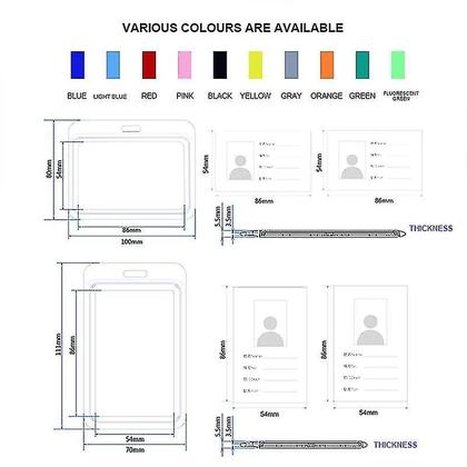 Imagem de Titulares de passe de crachá titulares de cartão de trabalho com corda capa de cartão de identificação de