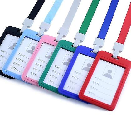 Imagem de Titulares de passe de crachá titulares de cartão de trabalho com corda capa de cartão de identificação de