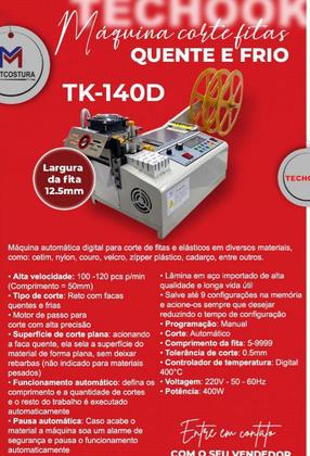 Imagem de TK140D- máquina Guilhotina corte Quente / Frio, fita 12.5mm