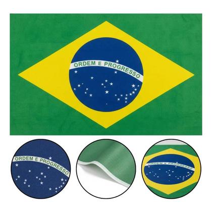 Imagem de TNT Decorativo Bandeira do Brasil  Kit com 6 Peças 1,10x1,40m  Perfeito para Festas e Escolas