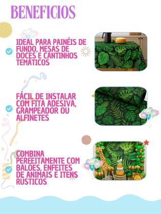 Imagem de Tnt Estampado Folha 1 Metro Festa Decoração Safari Painel