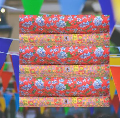 Imagem de Tnt Festa Junina Xadrez Chita Balão Bandeirinha Caipira 2met
