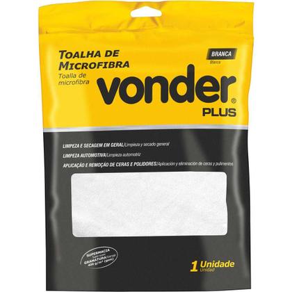 Imagem de Toalha 40x60cm 400GSM Microfibra Branca Vonder PLUS