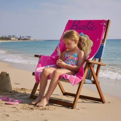 Imagem de Toalha aveludada infantil Lepper Reinos Mágicos Barbie
