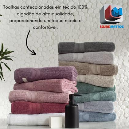 Imagem de Toalha Banhão Buddemeyer Fio Penteado Canelado 100% Algodão Toque Macio Alta Gramatura