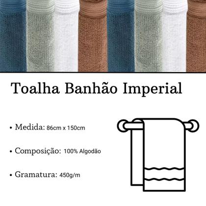 Imagem de Toalha Banhão Karsten Imperial Algodão Fio Penteado 86x150cm Macia