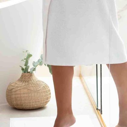 Imagem de Toalha Banhão Lázio 90x150 cm Branco/Rose Kacyumara